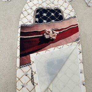Elegant Red and Navy Ironing Board Cover